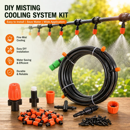 Garden Water Sprinkler Kit with Adjustable Spray Nozzles (8M, 10 Points) – Micro Drip Irrigation System