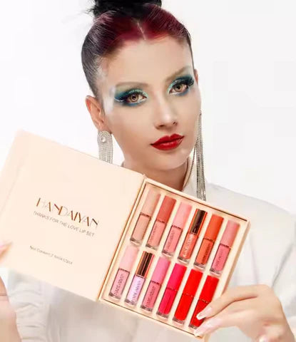 Premium Velvet Matte Liquid Lipstick Set 12Pcs