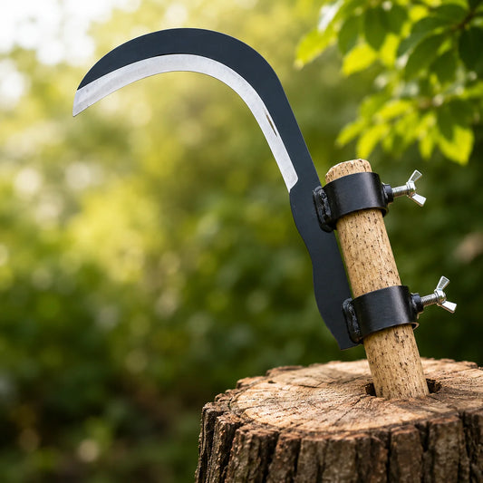 Heavy Duty Grass Sickle Cutter Head - Pruning Saw with Curved Blade for Garden & Farm Use