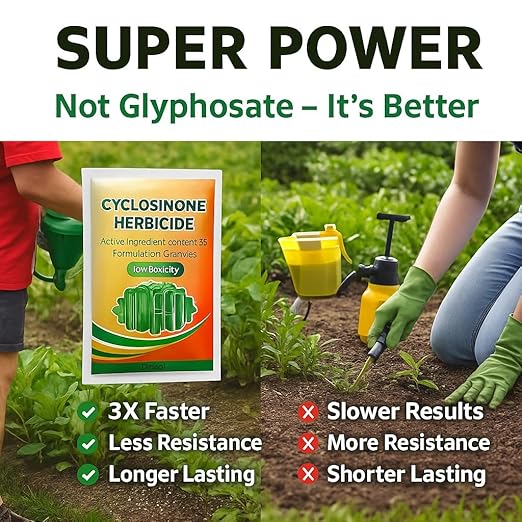 (Pack of 2) Cyclosinone Herbicide Weed Killer – High-Power Granules & Growth Supplement