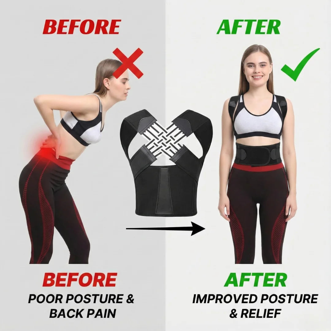 Adjustable Posture Support Belt for Men & Women – Back & Shoulder Support