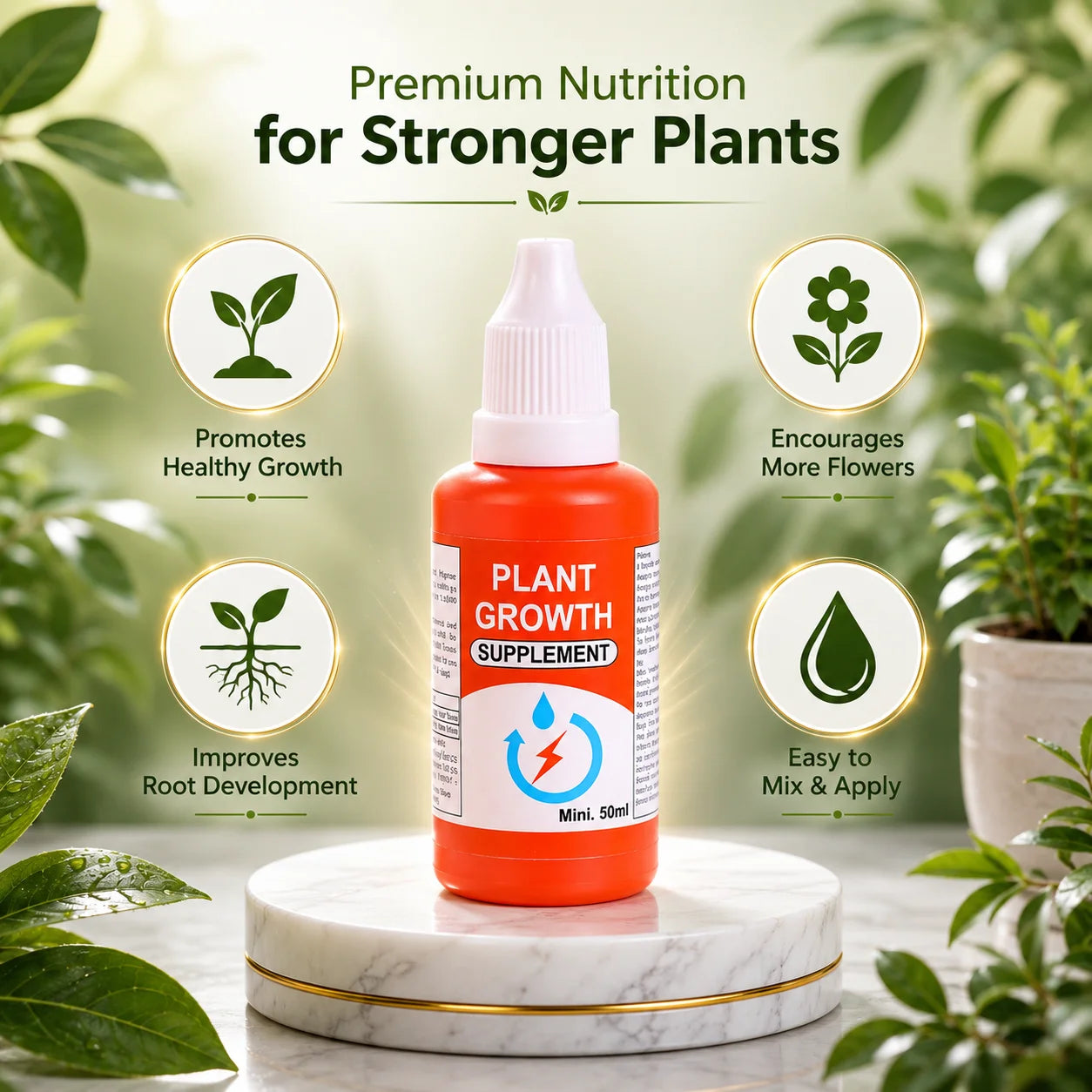(Pack of 2) Plant Growth Supplement – Liquid Fertilizer for Indoor & Outdoor Plants