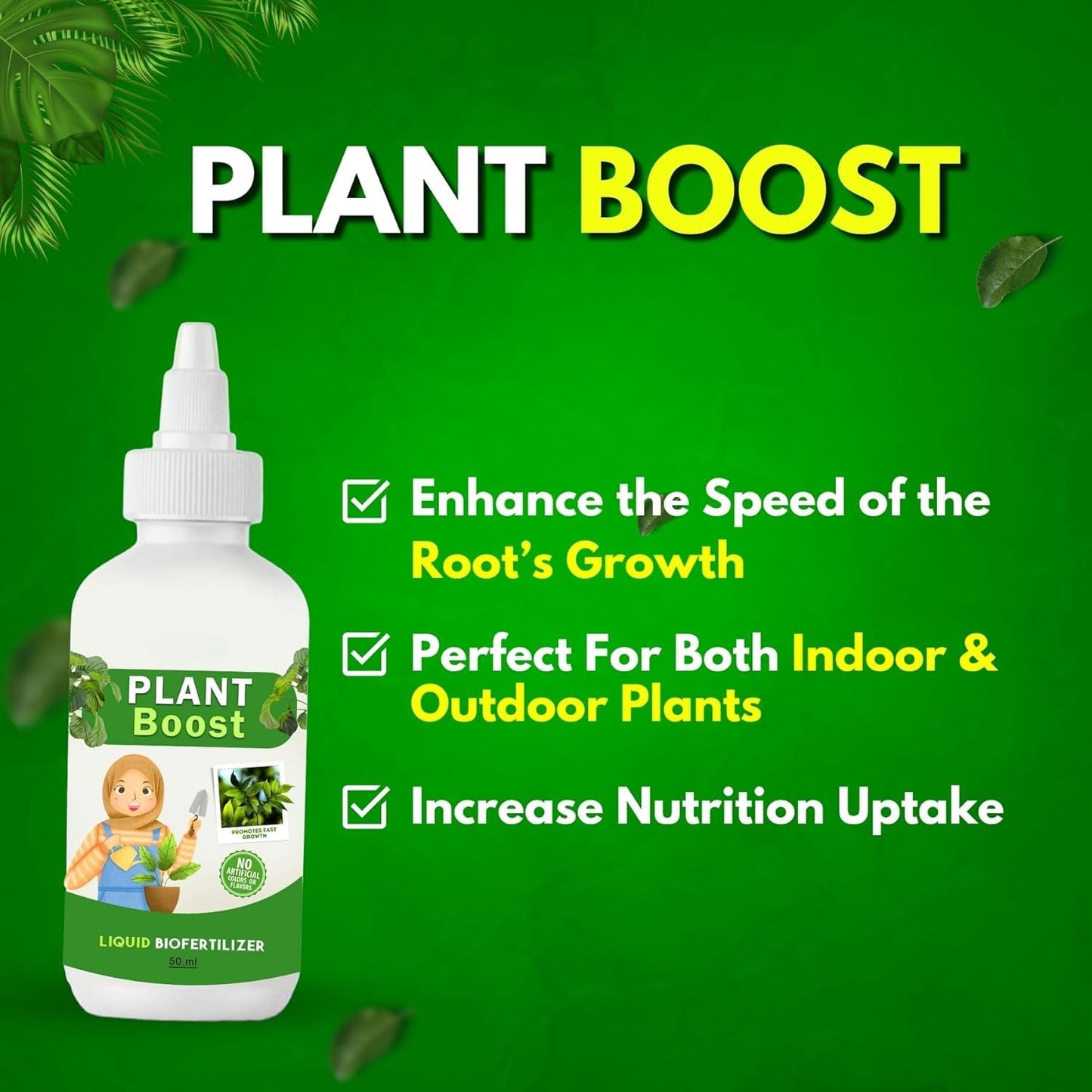 (Pack of 2) Plant Boost Liquid Biofertilizer - Organic Plant Growth Enhancer