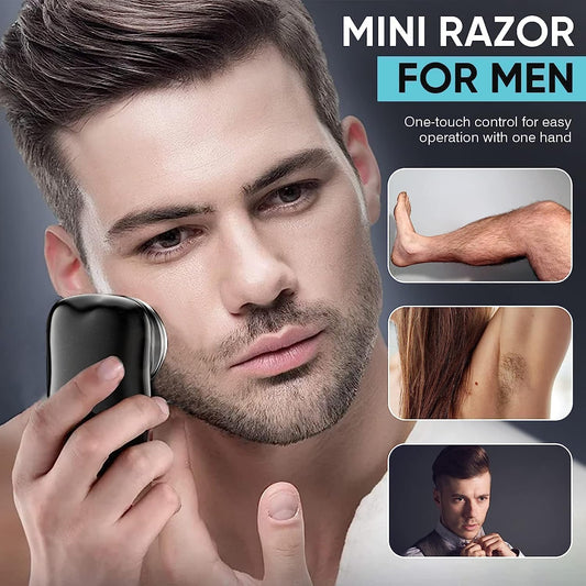 Mini Electric Razor Shaver for Men – Rechargeable Portable Electric Shaver