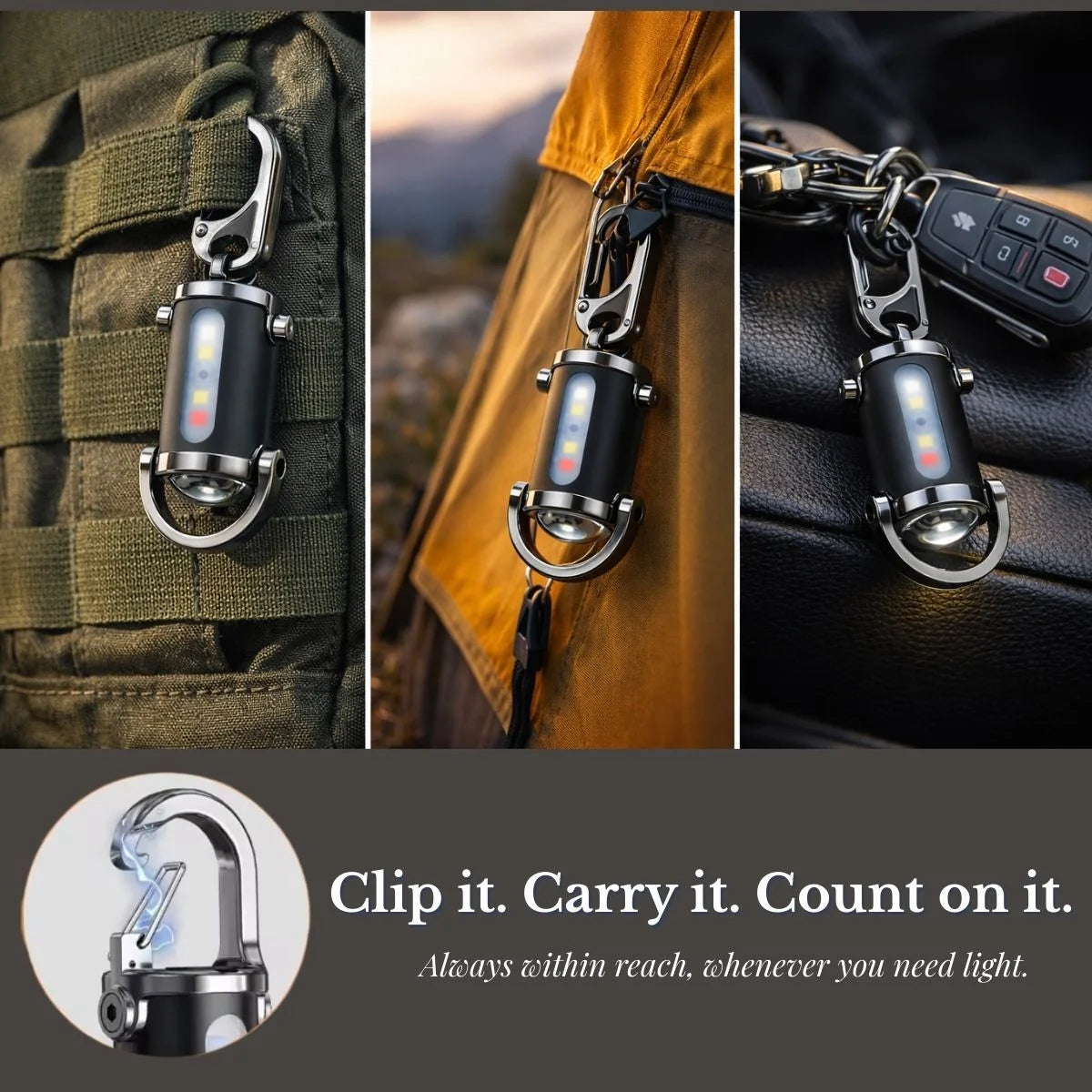Rechargeable Keychain Flashlight – Mini LED Torch