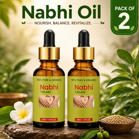 (Pack of 2) Nabhi Oil – Herbal Belly Button Oil for Daily Navel Care 30ml Each
