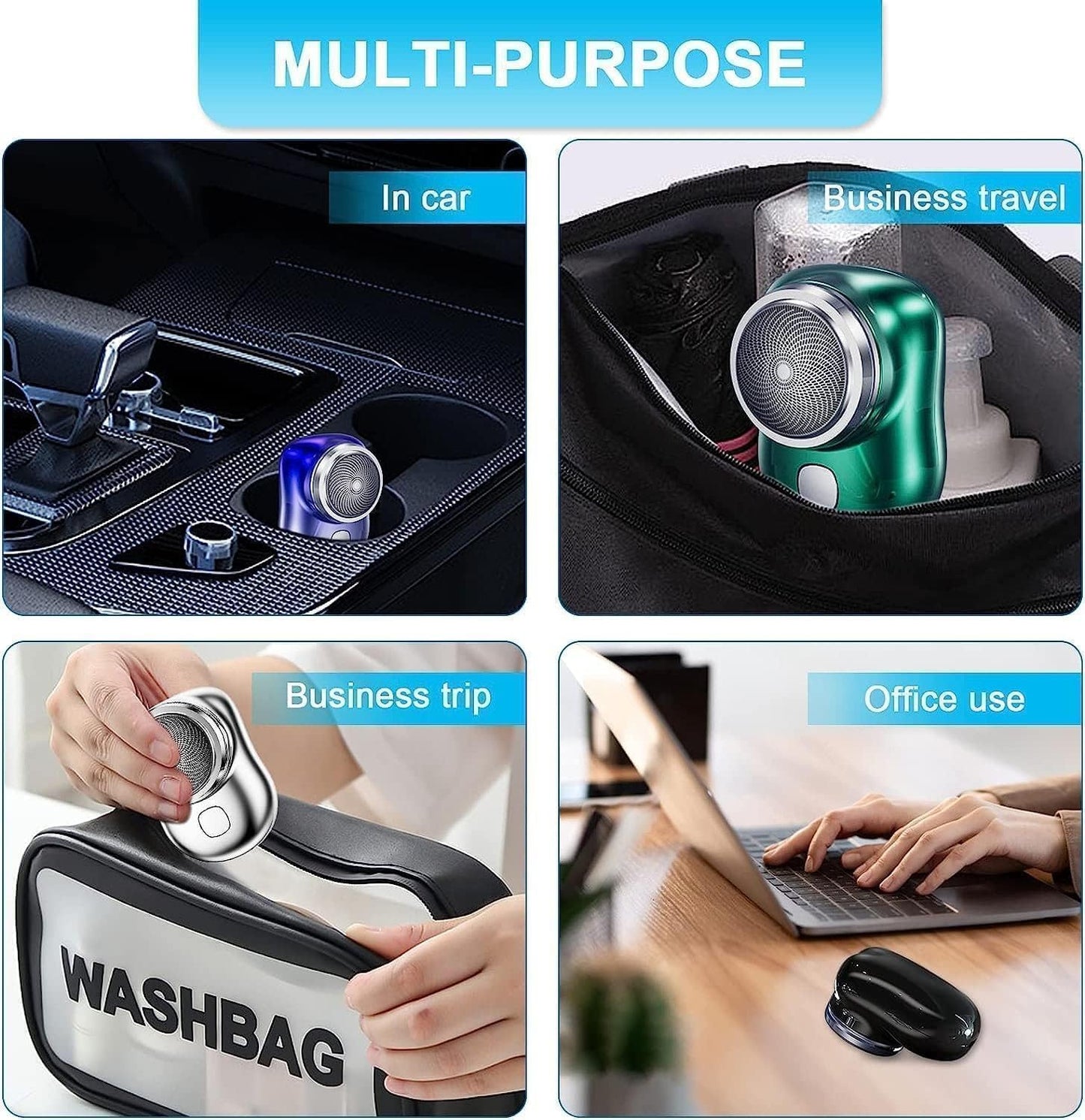 Mini Electric Razor Shaver for Men – Rechargeable Portable Electric Shaver