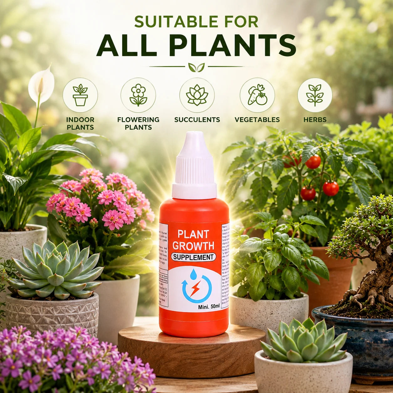 (Pack of 2) Plant Growth Supplement – Liquid Fertilizer for Indoor & Outdoor Plants