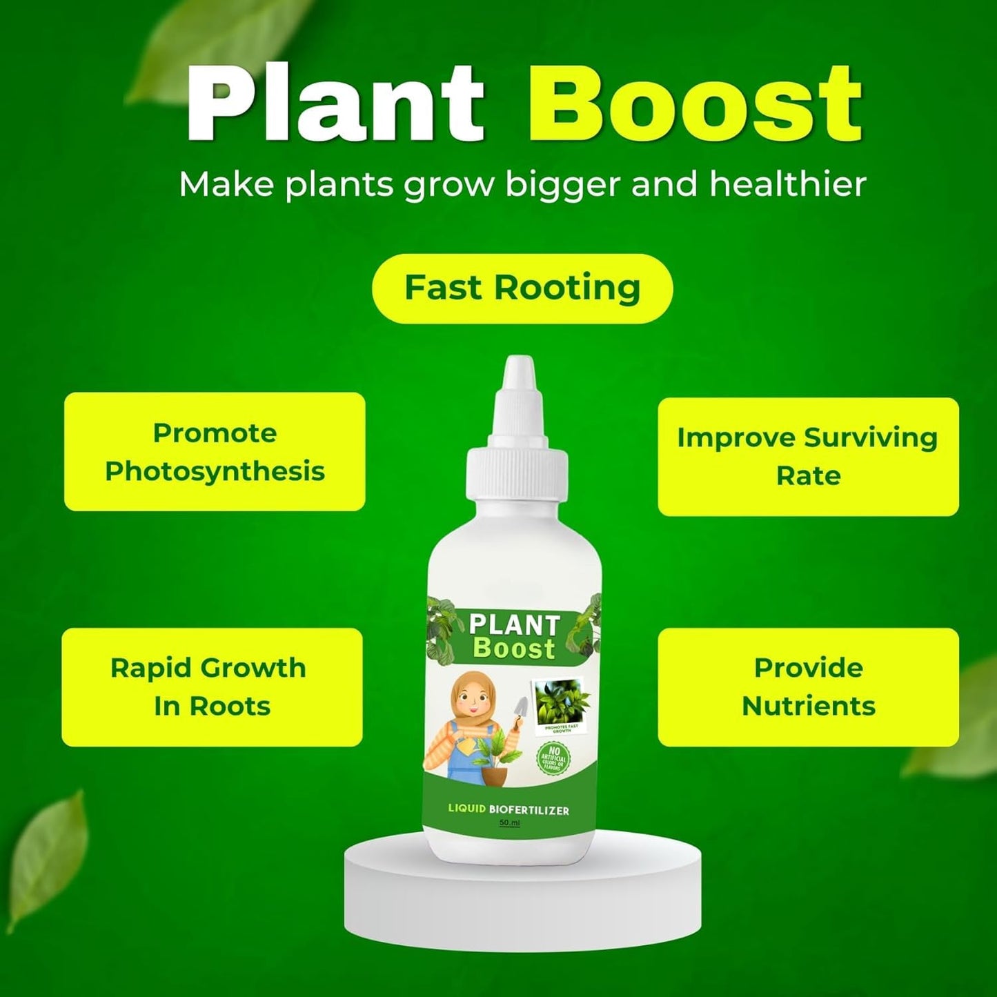 (Pack of 2) Plant Boost Liquid Biofertilizer - Organic Plant Growth Enhancer