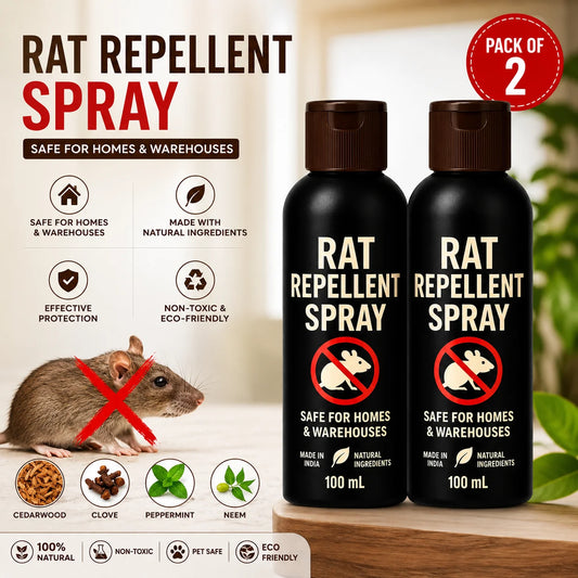 Pack of 2- Rat Repellent Spray – Natural Rodent Repellent for Home, Car & Warehouse