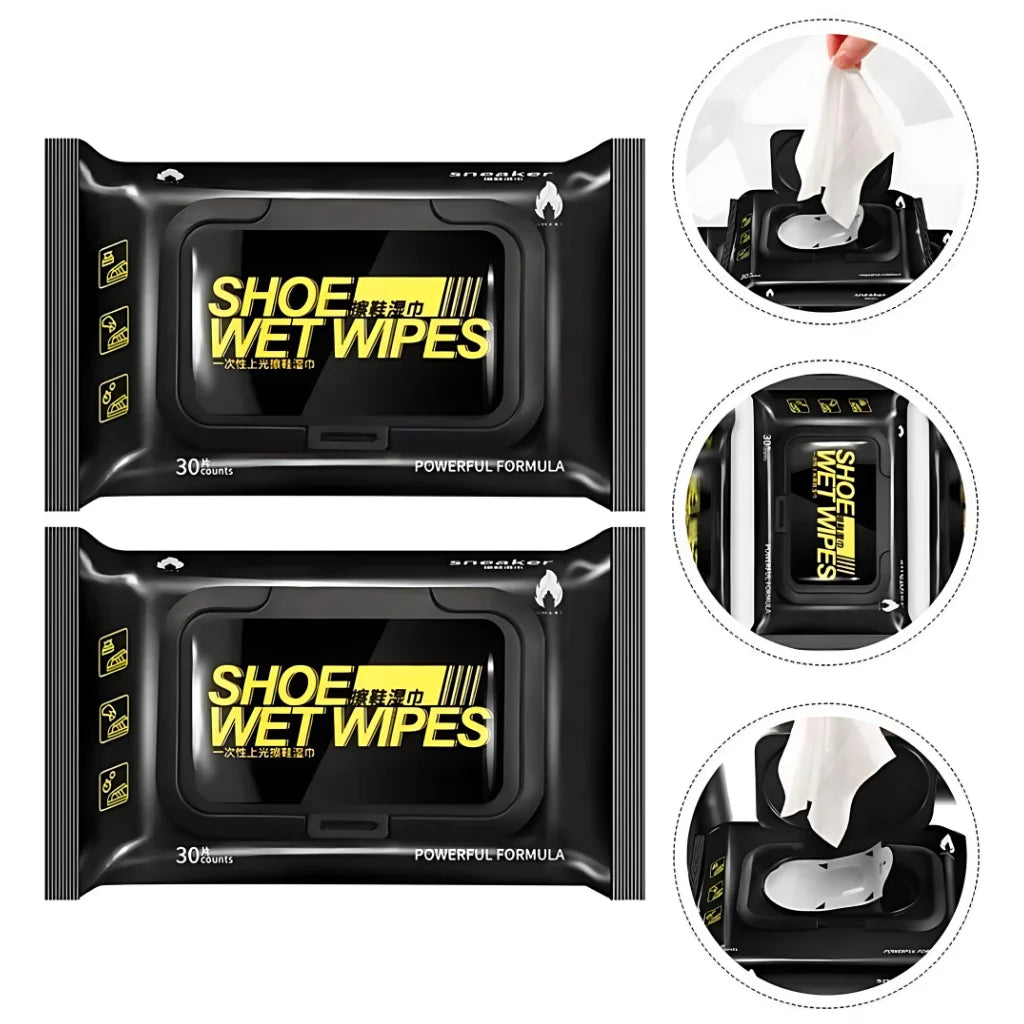 Natural Instant Sneaker & Shoe Cleaner Wipes (50% OFF)