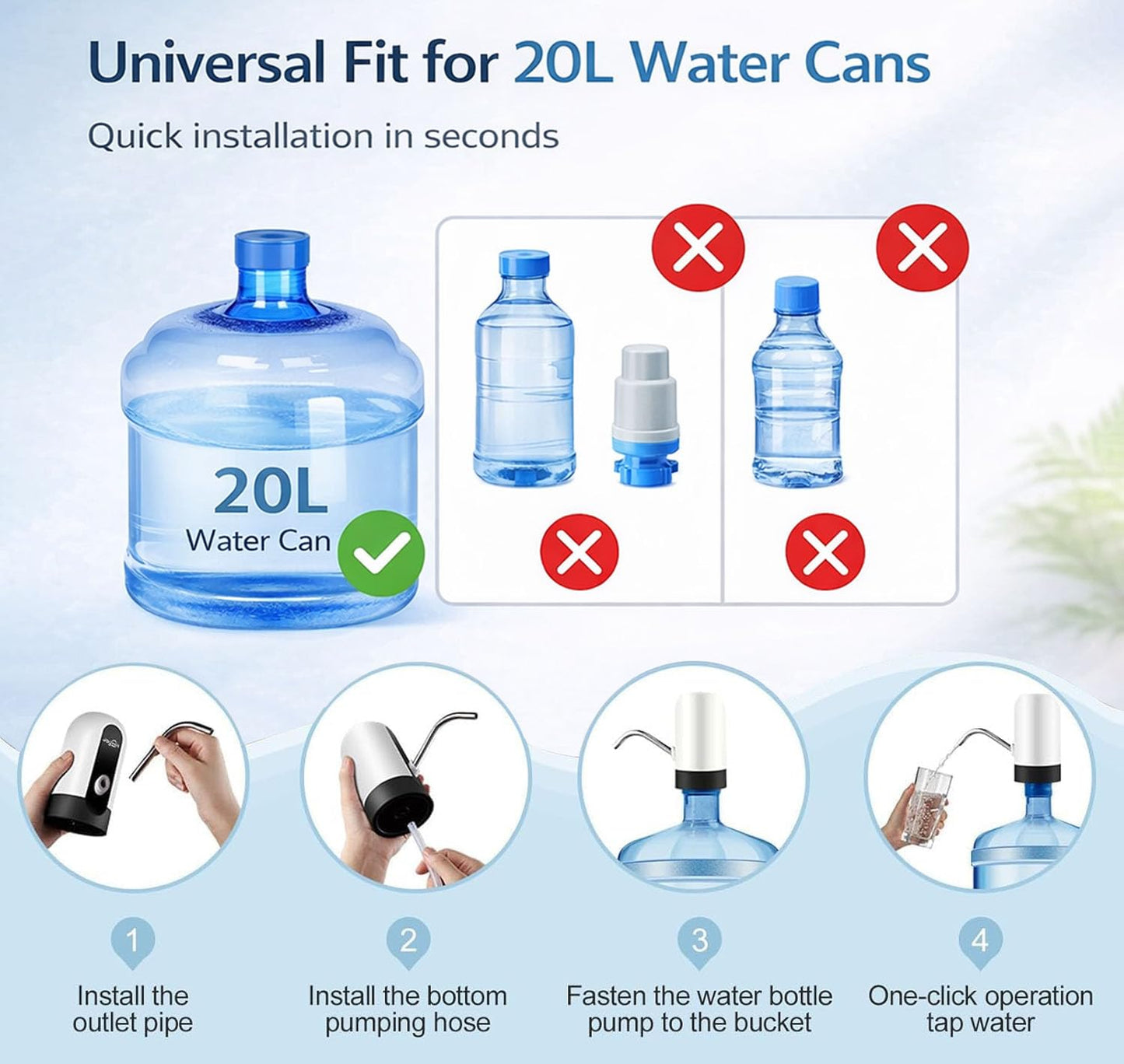 Automatic Wireless Water Bottle Dispenser Pump – Water Can Pump for 20 Litre Bottles