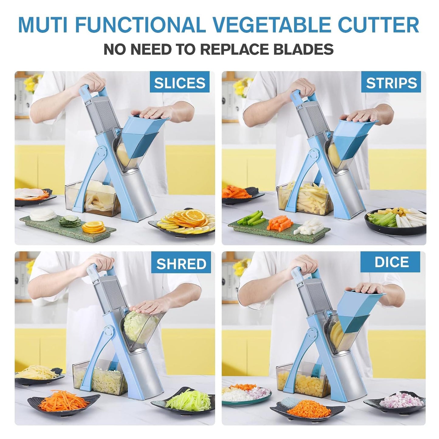 Vegetable Chopper Slicer for Kitchen(random color) - CL-DW-1159