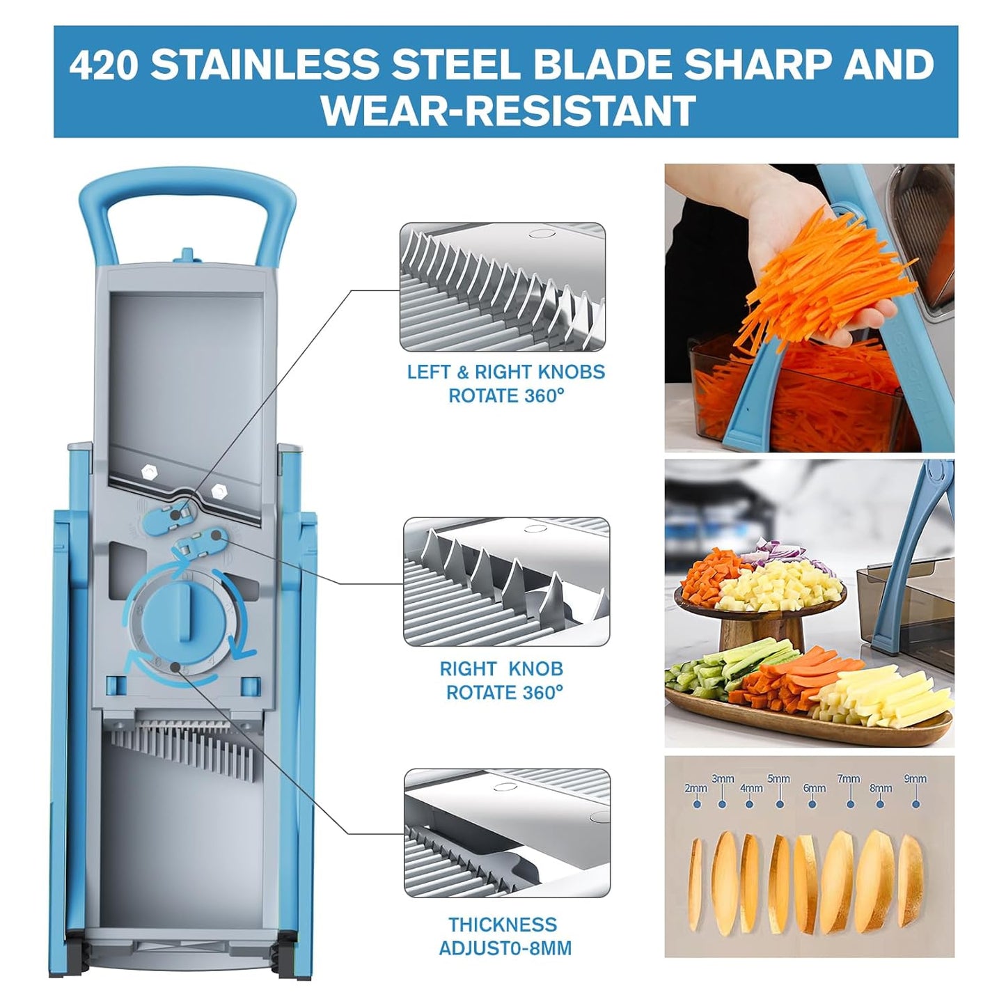 Vegetable Chopper Slicer for Kitchen(random color) - CL-DW-1159