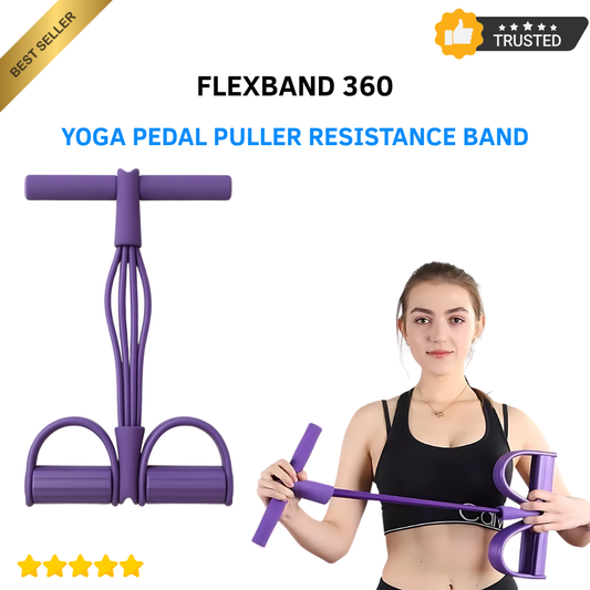 4-Tube Yoga Pedal Puller Resistance Band Fitness Equipment