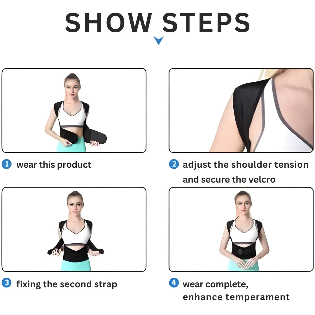 Adjustable Posture Support Belt for Men & Women – Back & Shoulder Support