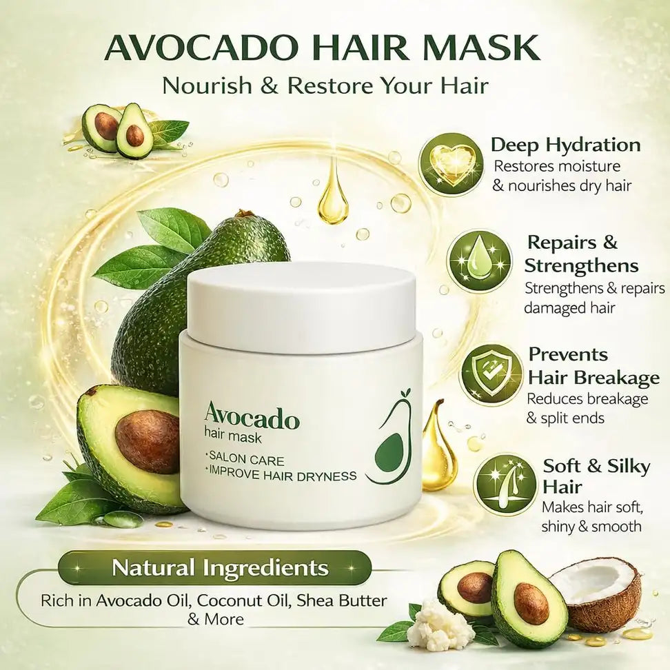 Avocado Hair Mask Pack of 2 – Deep Conditioning Hair Spa Cream