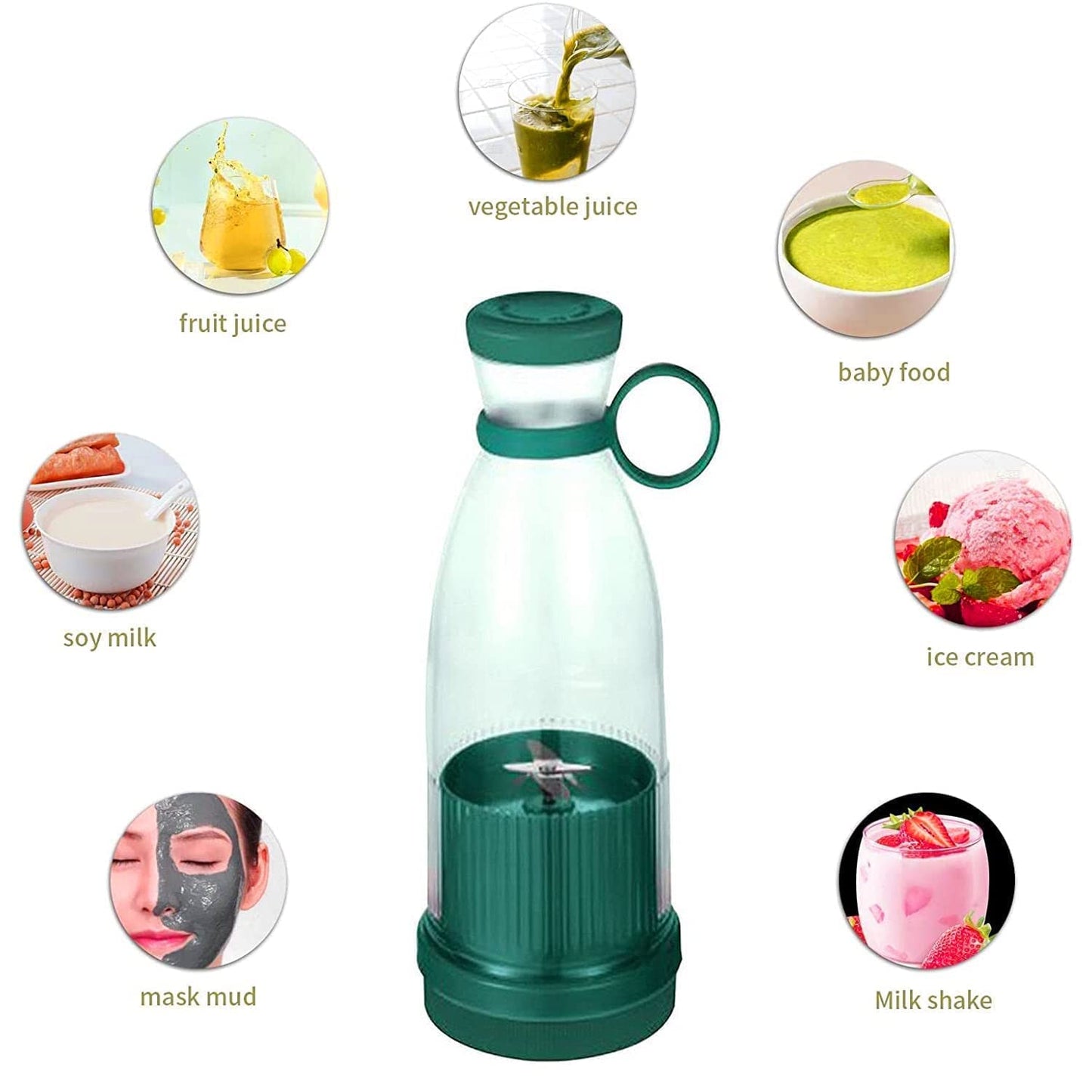 Portable Mini Blender for Fresh Juice – USB Rechargeable Personal Smoothie Maker