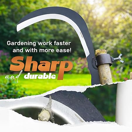 Heavy Duty Grass Sickle Cutter Head - Pruning Saw with Curved Blade for Garden & Farm Use