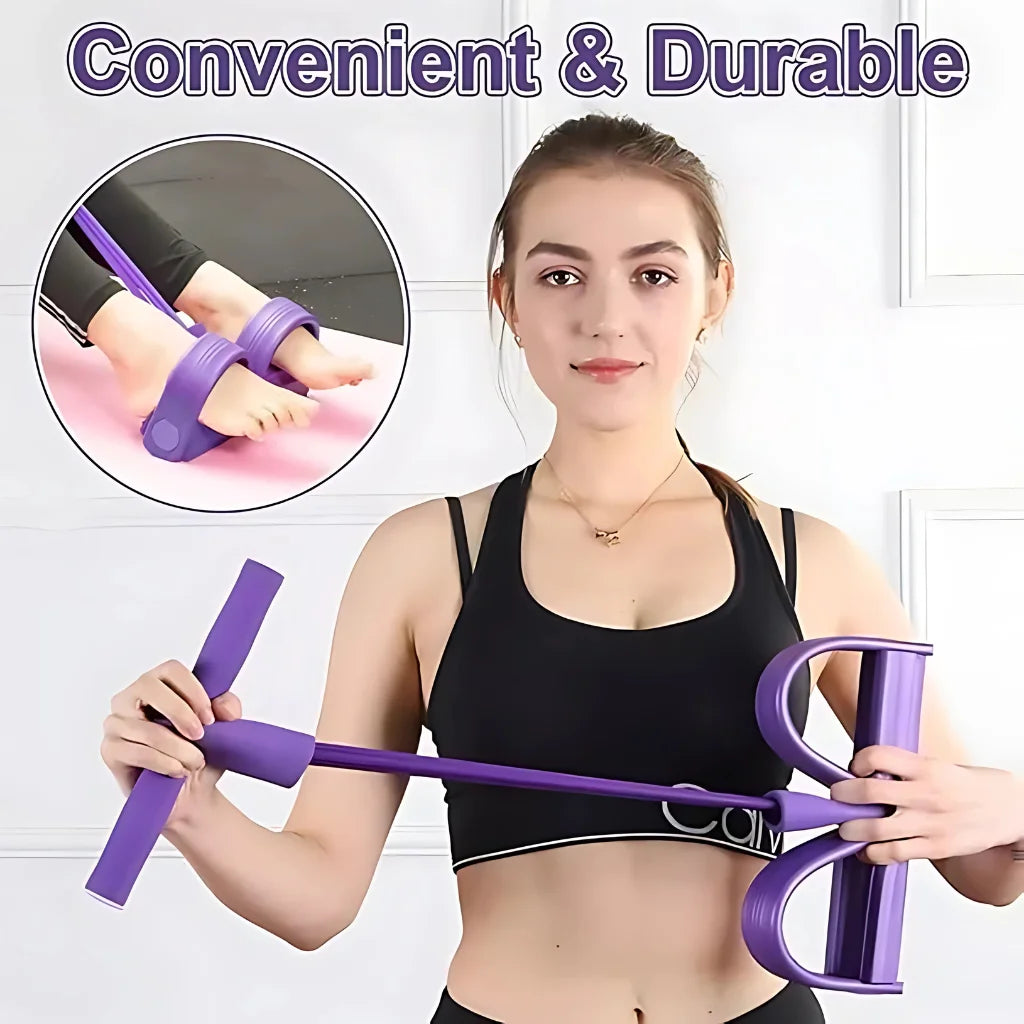 4-Tube Yoga Pedal Puller Resistance Band Fitness Equipment