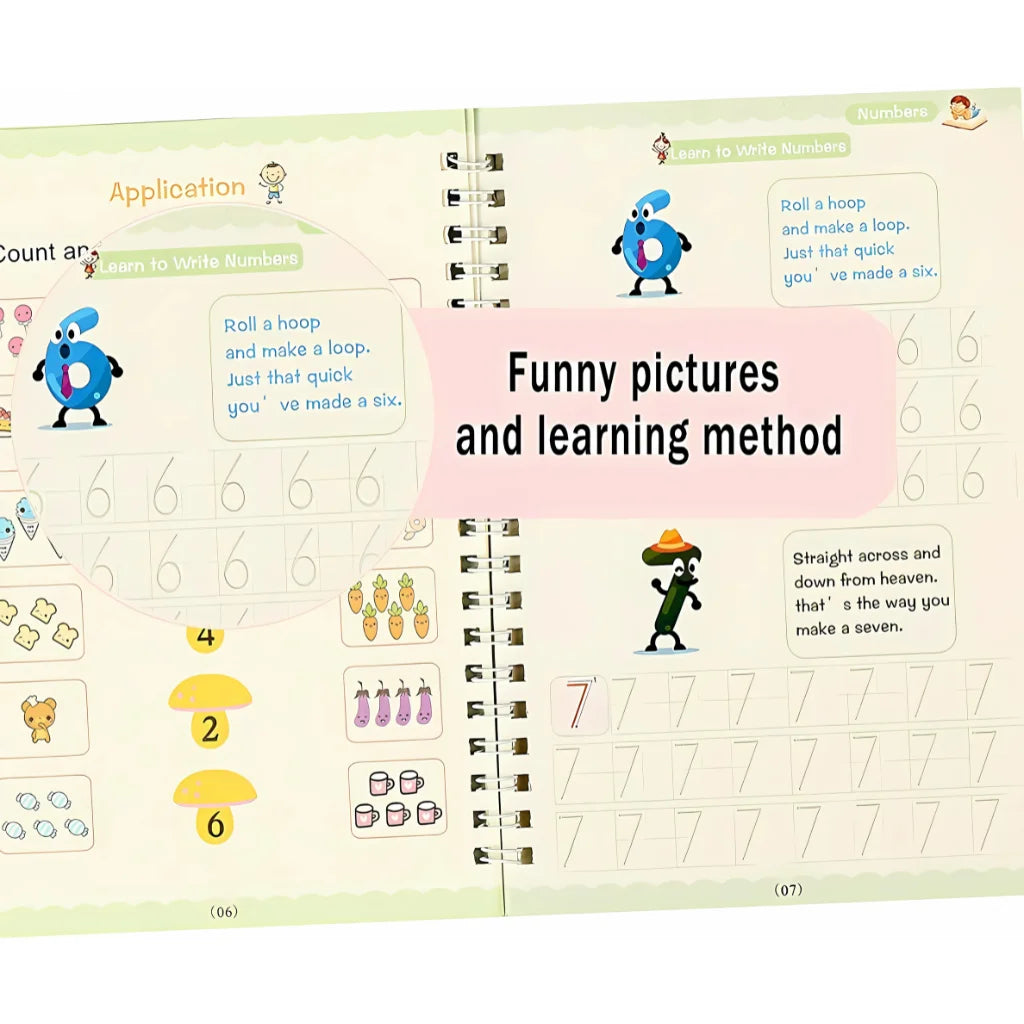 Sank Magic Practice Copybook (4 BOOKS, 1 PEN, 1 GRIP, 10 REFILL)