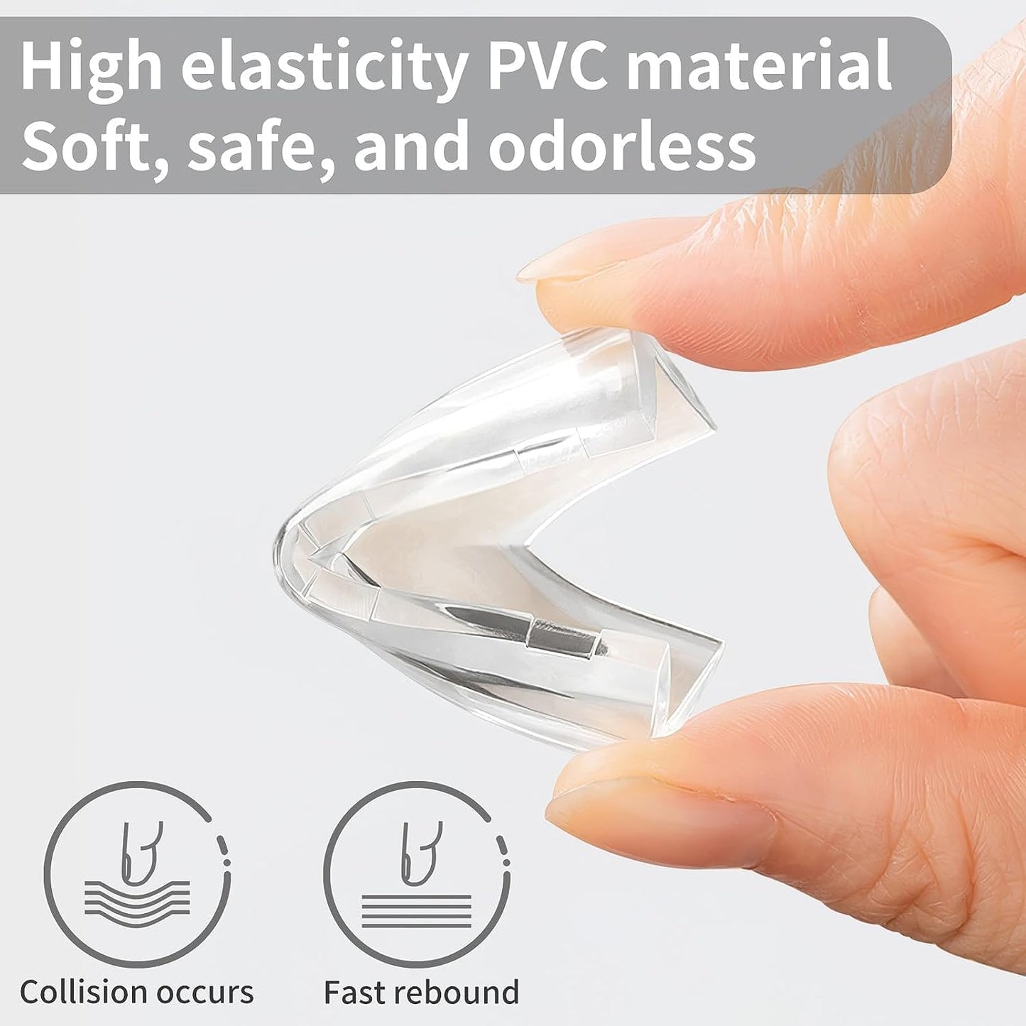Silicone Edge Protectors (10 Pieces) – Transparent Corner Guards for Table & Furniture