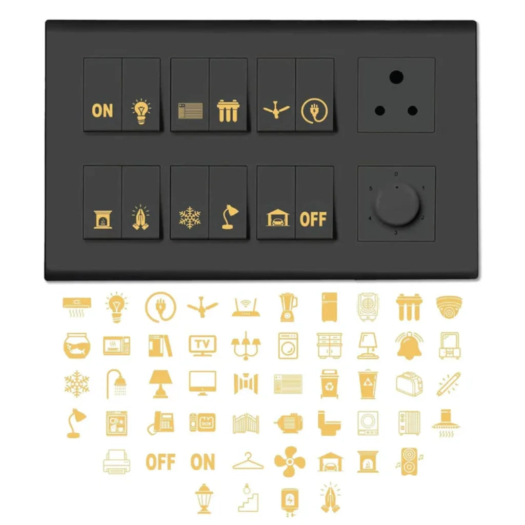 Gold Switch Stickers – Premium 3D Vinyl Decals