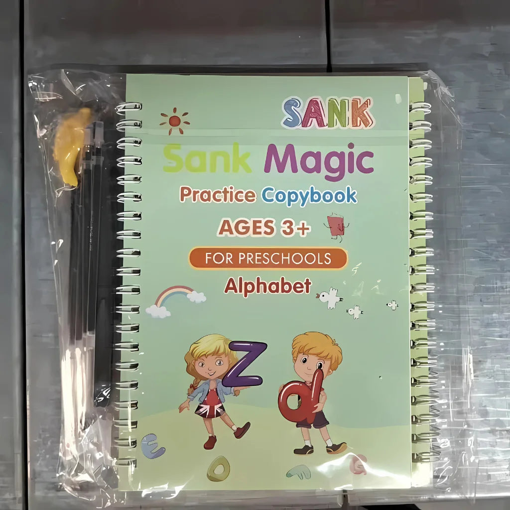 Sank Magic Practice Copybook (4 BOOKS, 1 PEN, 1 GRIP, 10 REFILL)