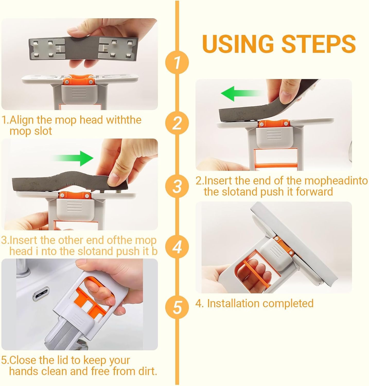 Mini Foldable Desktop Mop – Self-Squeeze Sponge Cleaning Tool