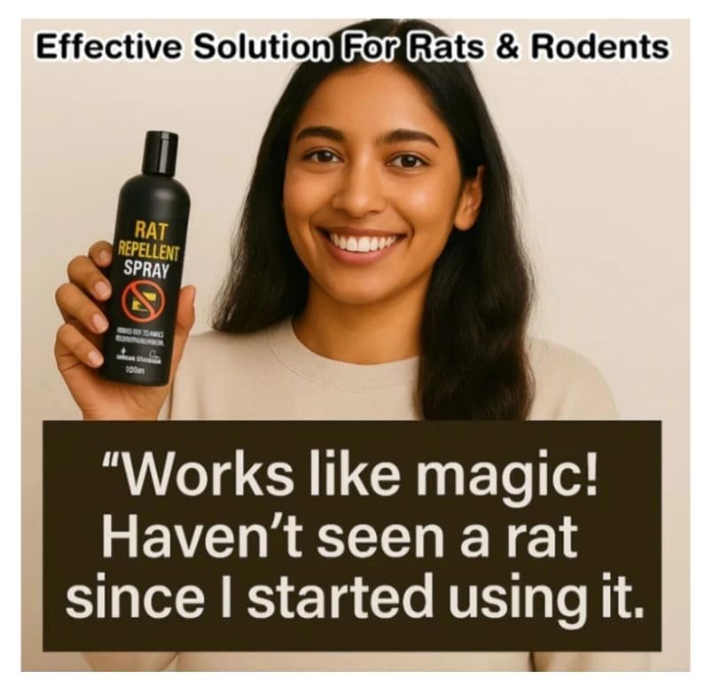 Pack of 2- Rat Repellent Spray – Natural Rodent Repellent for Home, Car & Warehouse