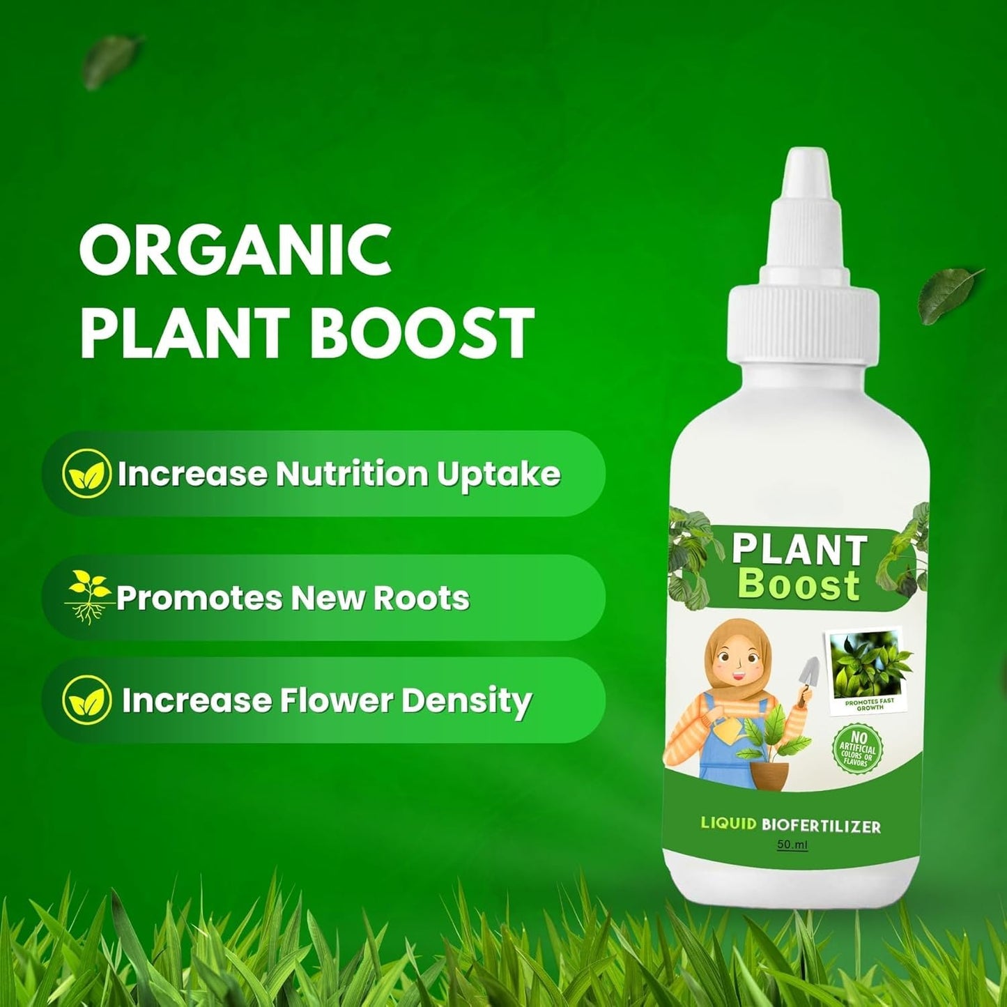 (Pack of 2) Plant Boost Liquid Biofertilizer - Organic Plant Growth Enhancer