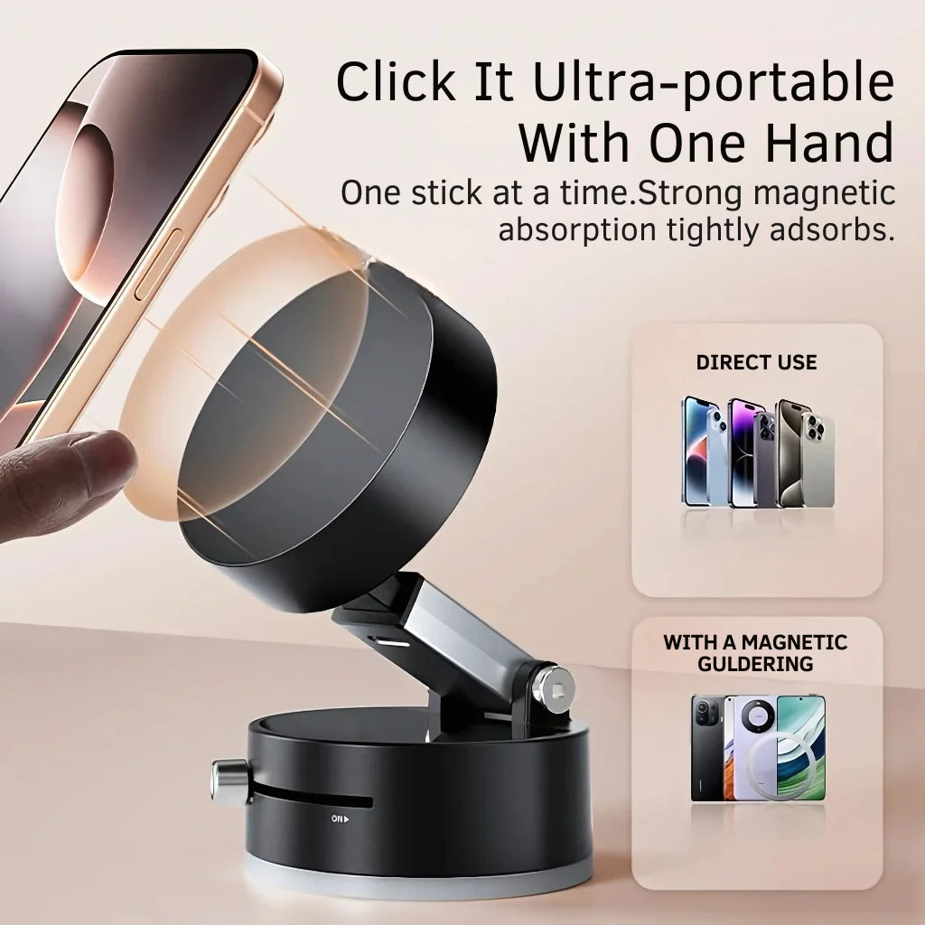 360° Magnetic Vacuum Phone Holder (50% Discount)