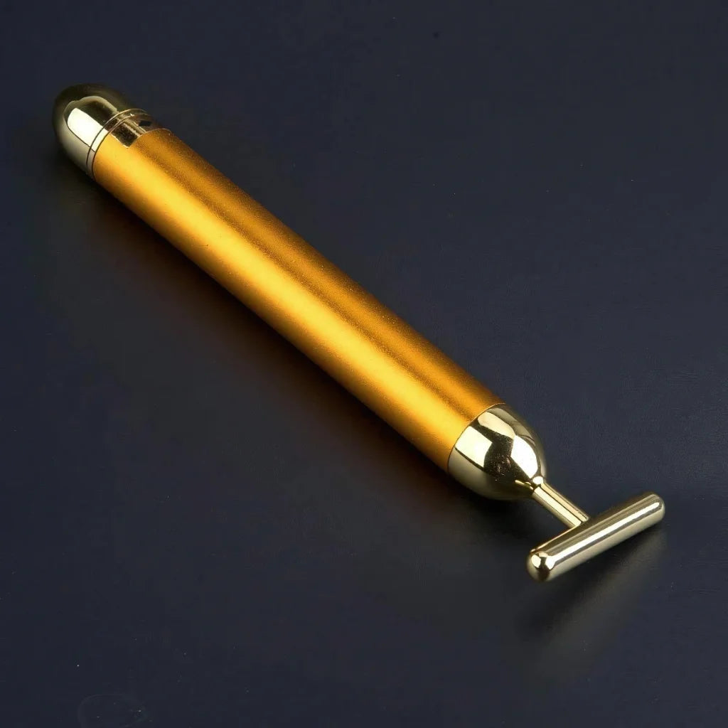 Luxury Skincare 24K Gold Energy Electric Facial Massager Roller (50% OFF)
