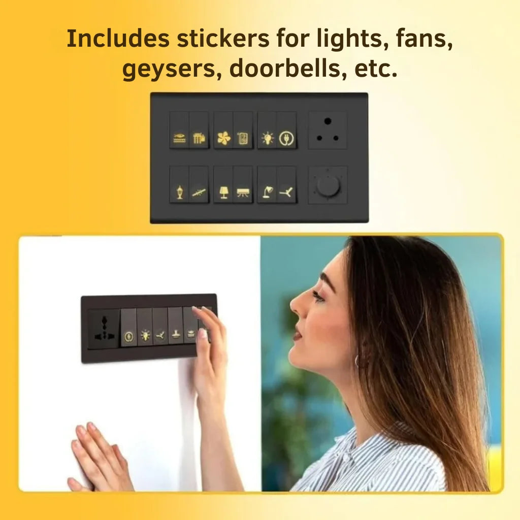 Gold Switch Stickers – Premium 3D Vinyl Decals